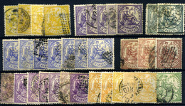 España Nº 143/5, 146/50. Año 1874 - Used Stamps