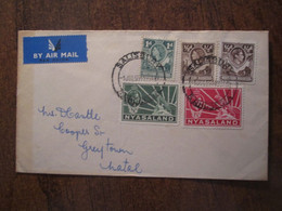 1955 NYASALAND SALISBURY COVER To NATAL - Nyassaland (1907-1953)
