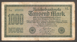 Germania - Banconota Circolata Da 1000 Marchi P-76e.1 - 1922 #17 - 1000 Mark