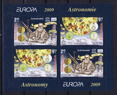 Romania Space 2009 Europa 2009, International Year Of Astronomy. Sheetlet Of 4 Stamps. - Sin Clasificación
