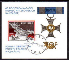 POLAND 1979 Anniversary Of German Occupation Block Used.  Michel Block 79 - Used Stamps