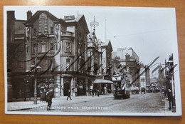 Manchester. Hippodrome & Oxford Road. RPPC-_Piccadilly Tram N°160-Restaurant.Hippodrome.. - Manchester