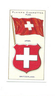 SWITZERCLAND Suisse Drapeau Flag  Emblem Cigarettes John Player & Sons TB   Like New 2 Scans - Player's