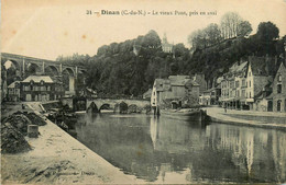 Dinan * Vue Sur Le Vieux Pont Pris En Aval * Péniche Batellerie - Dinan