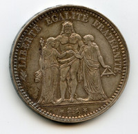 5 Francs, Argent, 1873.A. Paris. HERCULE  /270 - J. 5 Francs