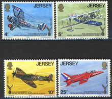 GB-Jersey, 1975, 50th Anniversary Of The Royal Air Forces Association, Complete Set, MH* - Jersey