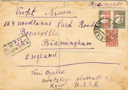 41478. Carta Certificada KIEV (Rusia) 1933 To England. - Brieven En Documenten