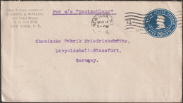 USA 1906. Entier Postal Semi-officiel 5 Cents. Gabriel & Schall, New York. Par SS Deutschland Leopoldshall Strassfurt - 1901-20
