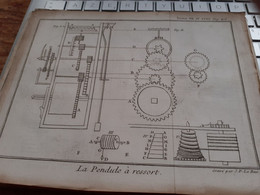 5 Gravures Sur Les Mesures Et Les Montres Ou Pendules J.P. LE BAS - Other Plans