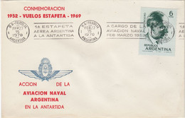 1970 Argentina Conmemoracion Vuelos Estafeta 1952-1969 Cover(53921) - Vuelos Polares