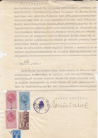 REVENUE STAMPS, KING CAROL II, AVIATION, JUDICIAL STAMPS ON BAPTIZED REGISTRY EXTRACT TRANSLATION, 1937, ROMANIA - Revenue Stamps