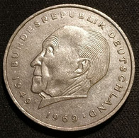 ALLEMAGNE - GERMANY - 2 DEUTSCHE MARK 1976 J - Konrad Adenauer - KM 124 - 2 Marcos