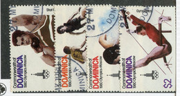 279 Dominica 1980 Sc.#664-67 Used "Offers Welcome" - Dominica (1978-...)
