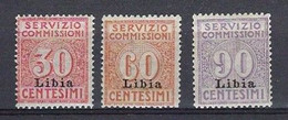 LIBIA - COLONIE ITALIANE - ANNO 1915 - SERVIZIO COMMISSIONI SASS. 1/3 - RARA - MNH** - OTTIMA CENTRATURA - Libya