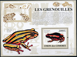 NB - [39731]TB//**/Mnh-c:21e-Comores 2009 - BL168, Faune, Reptiles, Les Grenouilles. - Grenouilles