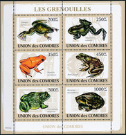 NN - NB - [39759]TB//**/Mnh-NN - Comores 2009 - BL1519/1524, Faune, Reptiles & Batraciens, Les Grenouilles. - Grenouilles
