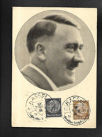 DR Hitler Portraitkarte SSt Reichskriegertag Kassel - Guerra 1939-45