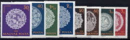 HUNGARY 1960 Halas Lace Set Of 8 MNH / **.  Michel 1660-67 - Ungebraucht