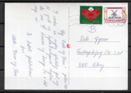 Denmark Christnas Seal On Postcard, Glaedelig Jul - Storia Postale