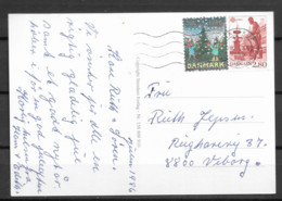 Denmark Christnas Seal On Postcard, Glaedelig Jul - Storia Postale