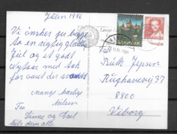 Denmark Christnas Seal On Postcard, Glaedelig Jul - Cartas & Documentos
