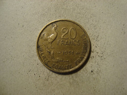 MONNAIE FRANCE 20 FRANCS G / GUIRAUD 1951 - 20 Francs