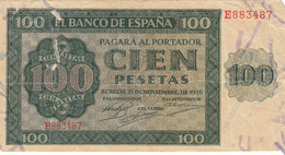 CRBS0165 BILLETE ESPAÑA 100 PESETAS 1936 MBC- 15 - Altri & Non Classificati