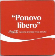 Coca Cola Coaster From Serbia - Sottobicchieri Di Birra