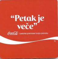 Coca Cola Coaster From Serbia - Sottobicchieri Di Birra