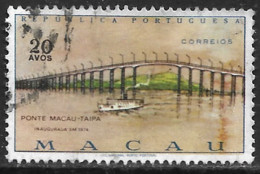 Macau Macao – 1974 Taipa Bridge 20 Avos Used Stamp - Gebruikt