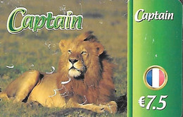 CARTE²-PREPAYEE-7,5€-CAPTAIN LION-Gratté-BE- - Dschungel