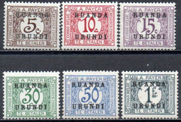 RUANDA-URUNDI 1924-7 * - Nuevos