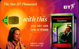 SCHEDA TELEFONICA PHONECARD U.K. "WITH THIS..." ORANGE CHIP SIEMENS S35 - BT Promotional