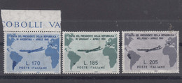Italy Republic 1961 South America Flight Mi#1100-1102 Mint Never Hinged - 1961-70: Mint/hinged