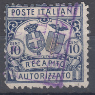 Italy Kingdom 1928 Recapito Autorizzato Sassone#1 Used - Gebraucht