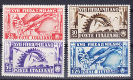 Italy Kingdom 1936 Sassone#394-397 Mi#543-546 Mint Hinged - Nuovi