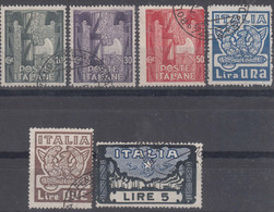 Italy Kingdom 1923 Sassone#141-146 Used - Oblitérés