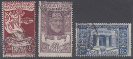 Italy Kingdom 1922 Sassone#128-130 Used - Oblitérés