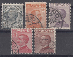 Italy Kingdom 1917-1920 Sassone#108-112 Used - Oblitérés