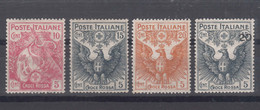 Italy Kingdom 1915-1916 Sassone#102-105 Mint Hinged - Ungebraucht