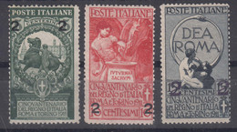 Italy Kingdom 1913 Sassone#99-101 Mint Hinged - Nuovi