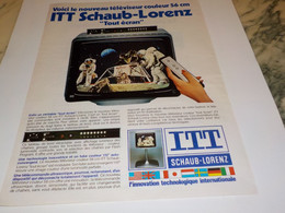 ANCIENNE  PUBLICITE SUR LA LUNE ITT SCHAUB-LORENZ  1977 - Fernsehgeräte