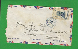 LETTRE PAR AVION ANALALAVA MADAGASCAR 1950 - Luftpost