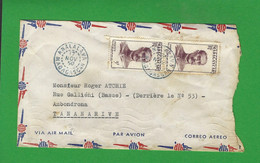 LETTRE PAR AVION ANALALAVA MADAGASCAR 1950 - Airmail