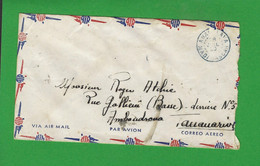 LETTRE PAR AVION ANALALAVA MADAGASCAR 1950 - Luftpost