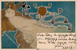 Cauvy, L. Engel Jugendstil Künstler-Karte 1905 I-II Art Nouveau Ange - Zonder Classificatie