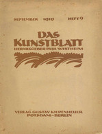 Kunst Zeitschrift Das Kunstblatt Expressionismus Hrsg. Westheim, Paul 1919 Verlag Gustav Kiepenheuer 35 Seiten Viele Abb - Zonder Classificatie