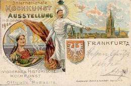 FRANKFURT/Main - INT. KOCHKUNST-AUSSTELLUNG 1900 - Offiz. Künstlerkarte Sign. Alfred Block I-II - Unclassified