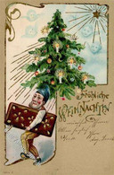 Zwerg Lebkuchen Weihnachten Präge-Karte 1901 I-II Noel Lutin - Unclassified