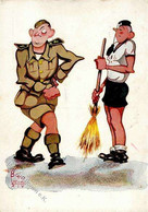 Propaganda WK II Italien Accademia Littoria Foro Mussilini Roma Karikatur I-II - Unclassified